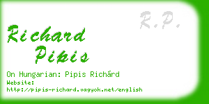 richard pipis business card