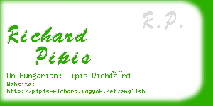 richard pipis business card